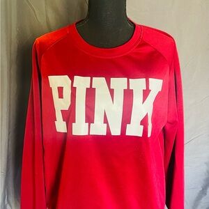 PINK Victoria's Secret Bold Burgundy Long Sleeve Shirt